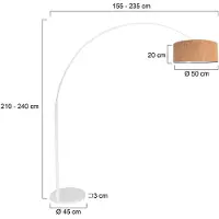 Steinhauer Bogenlampe Sparkled Light, dimmbar, braun / rost, für Wohn- / Esszimmer, Metall, Modern, Stehlampe