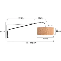 Steinhauer Wandlampe Elegant Classy, dimmbar, schwarz, für Wohn- / Esszimmer, Metall, Modern, Wandleuchte, Wandlampe Innen