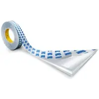 3M Doppelseitiges Klebeband mit Papiervlies-Träger 90775, Weiß, 50 mm x 50 m, 0,08 mm
