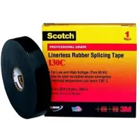 3M Scotch 130C Ethylen-Propylen-Kautschuk-Band, selbstverschweißend, Schwarz, 50 mm x 9,15 m, 0,76 mm