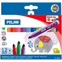 Milan Felt Tip Pens Maxi 12 colors (80020)