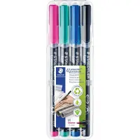 Staedtler OHP-pen Lumocolor 317 permanent ass. 4stk/pak - (4 stk.)