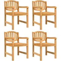 vidaXL Gartenstühle 4 Stk. 58x59x88 cm Massivholz Teak