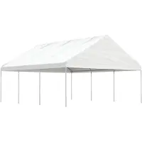 Syfax Pavillon mit Dach Weiß 6,69x5,88x3,75 m Polyethylen