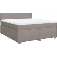 Syfax Boxspringbett mit Matratze Taupe 180x200 cm Stoff