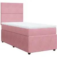 Syfax Boxspringbett mit Matratze Rosa 100x200 cm Samt