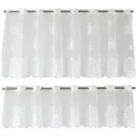 Möbel Kraft Bistrogardine 2er Set , weiß , Synthetik , Maße (cm): B: 160