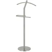Möbel Kraft Anzugständer Plate , silber , Metall , Maße (cm): B: 47 H: 113 T: 30.0