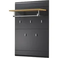Möbel Kraft Garderobenpaneel Cortina , schwarz , Holzwerkstoff , Maße (cm): B: 80 H: 110 T: 27.0