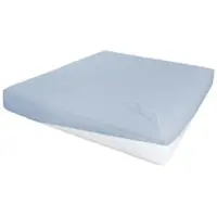 Möbel Kraft Jersey-Elastan Boxspringlaken , blau , Maße (cm): B: 190 H: 28
