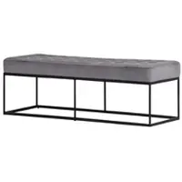 Möbel Kraft Bank Shepherd , grau , Maße (cm): B: 122 H: 40 T: 48.0