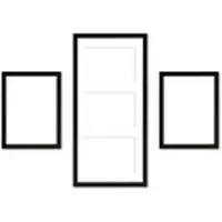 Möbel Kraft Bilderrahmen-Set , holzfarben , Kunststoff , Maße (cm): B: 23 H: 50 T: 2.5