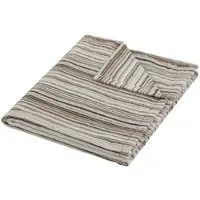 Como Badetuch Jacquard Streifen , braun , Maße (cm): B: 100