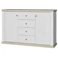 Möbel Kraft Sideboard Countryside , weiß , Maße (cm): B: 148,6 H: 95,3 T: 43.5
