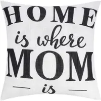 La Vida LAVIDA Kissen Home is where Mom is , weiß , Maße (cm): B: 45