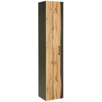 Premium Living Hochschrank in Eichefarben/Grau
