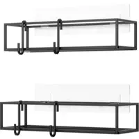Momax Duschregal Cubiko Schwarz, 2er Set
