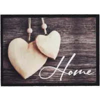 Modern Living Fußmatte Home Love Wood in Braun/Beige ca. 50x70cm