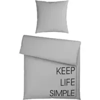 Momax Bettwäsche Keep Life Grau ca. 135x200cm