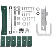 Alberts Zubehörset grün RAL 6005 für Einzeltor Flexo bis 1200 mm Höhe
