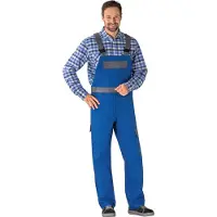 Planam Major Protect Latzhose kornblau grau Grösse 102