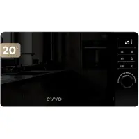 Cecotec EVVO Mikrowelle M20 Black – Freistehende Mikrowelle mit Grillfunktion, 800 W, 20 l, Digitaldisplay, Bedienfeld …
