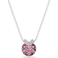 Swarovski Bella V pendant Round cut Pink Rhodium top coat