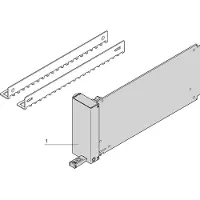 Schroff Filler-Modul mit Pull-Griff-Mechanik (Aluminium) - AMC BLINDMODUL MS S A