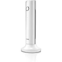 Philips Telefon Linea M4501W/01 Single - Festnetztelefon Schnurlos - DECT Telefon mit 16h Sprechzeit - Haustelefon mit 1,6 Zoll Display - 180h Standby - Weiß