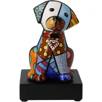 Goebel Figur Romero Britto Baby Blue, Porzellan, Bunt, 15.5 cm, 66452581