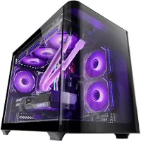 Mars Gaming MC-FUSIONM Gaming-Gehäuse Micro-ATX Crystal Templated Continuous Curved Double Camera Schwarz