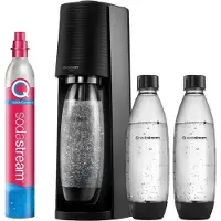 SodaStream TERRA Wassersprudler Set 3x 1L FUSE Flaschen CO2 Schwarz NEU