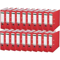 Leitz Ordner 1010, DIN A4, Rückenbreite 80 mm, 20 Stück, rot