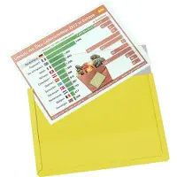 Eichner Sichttaschen, farbig, DIN A4 quer, gelb, 10 Stück