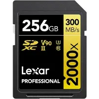 Lexar Professional 2000x SD Karte 256GB SDXC UHS-II Speicherkarte ohne Lesegerät