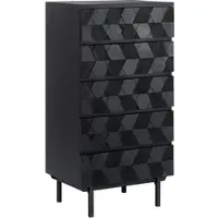 Bessagi Home Kommode Roma Schwarz MDF/Echtholz