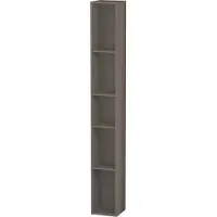 Duravit L-Cube Regalelement vertikal, 5 Fächer, 180x180x1400mm, LC120608989, Farbe: Flannel Grey Hochglanz Lack