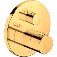Duravit Fertigmontageset UP-THM, Rosette rund, Gold poliert