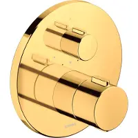 Duravit Fertigmontageset UP-THM, Rosette rund, Gold poliert