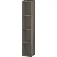 Duravit L-Cube Regalelement vertikal, 4 Fächer, 180x180x1000mm, LC120508989, Farbe: Flannel Grey Hochglanz Lack