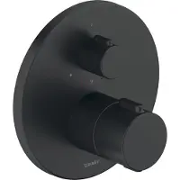 Duravit Fertigmontageset UP-THM, Rosette rund, schwarz matt