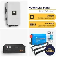 HUSATECH Deye Hybrid-Wechselrichter SUN-20K-SG05LP3 mit 1 x Pylontech US5000 1-C | 3-phasig | 20 kW | 4,8 kWh
