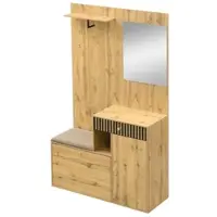 Möbel Kraft Garderobenset ¦ holzfarben ¦ Maße (cm): B: 110 H: 185,5