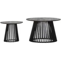 Gutmann Couchtisch 2er Set ¦ schwarz ¦ Maße (cm): H: 45 Ø: 70.0
