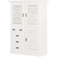 Maison bleue Highboard Fancy ¦ weiß ¦ Maße (cm): B: 118,5 H: 163,5 T: 48.0