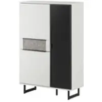 Jette Highboard Stone ¦ weiß ¦ Maße (cm): B: 91 H: 139 T: 38.0