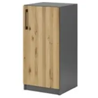 Möbel Kraft Aktenschrank mit Massivholzfront SOLIDLine ¦ grau ¦ Maße (cm): B: 40 H: 83 T: 40.0