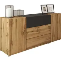 P&b Kommode Berlin 150 Eiche Wotan/Schwarz