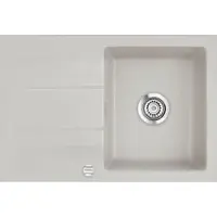 SYSTEMCERAM KeraDomo Spüle GENEA 75 in ALU mit Excenterbedienung / Einbauspüle