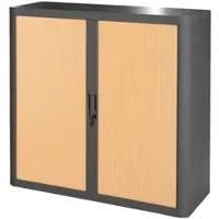 PaperFlow easyOffice Rollladenschrank »easyOffice« 110 x 104 cm grau, 110x104x41.5 cm